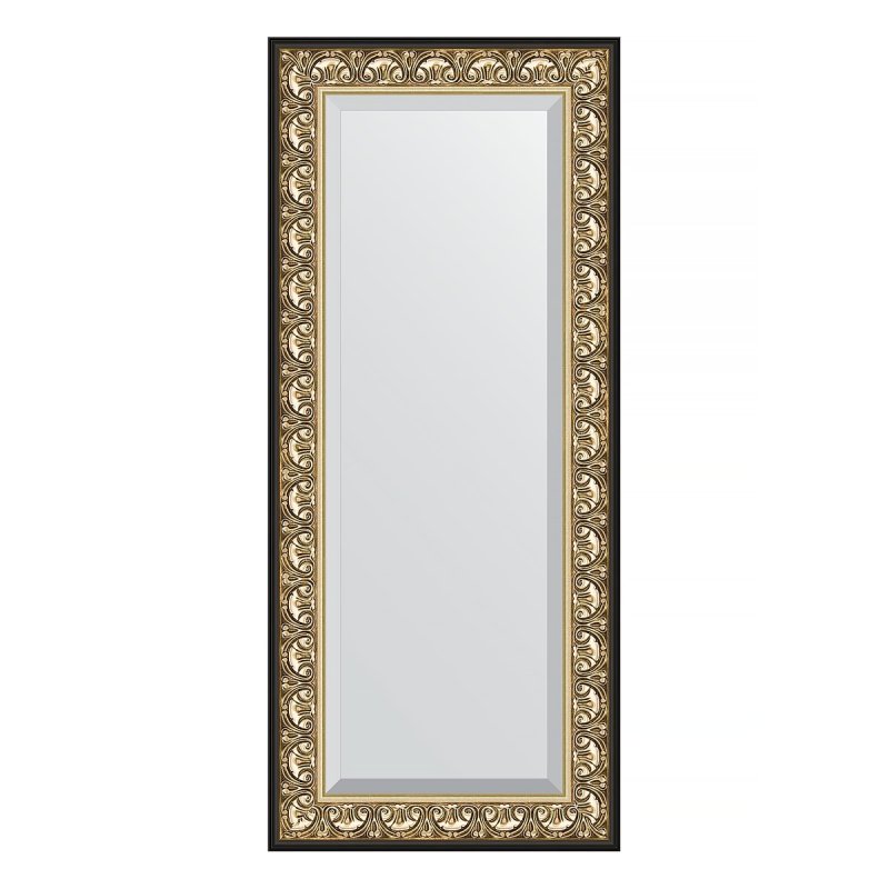 Зеркало с фацетом в багетной раме Evoform барокко золото 106 мм 65х150 см
