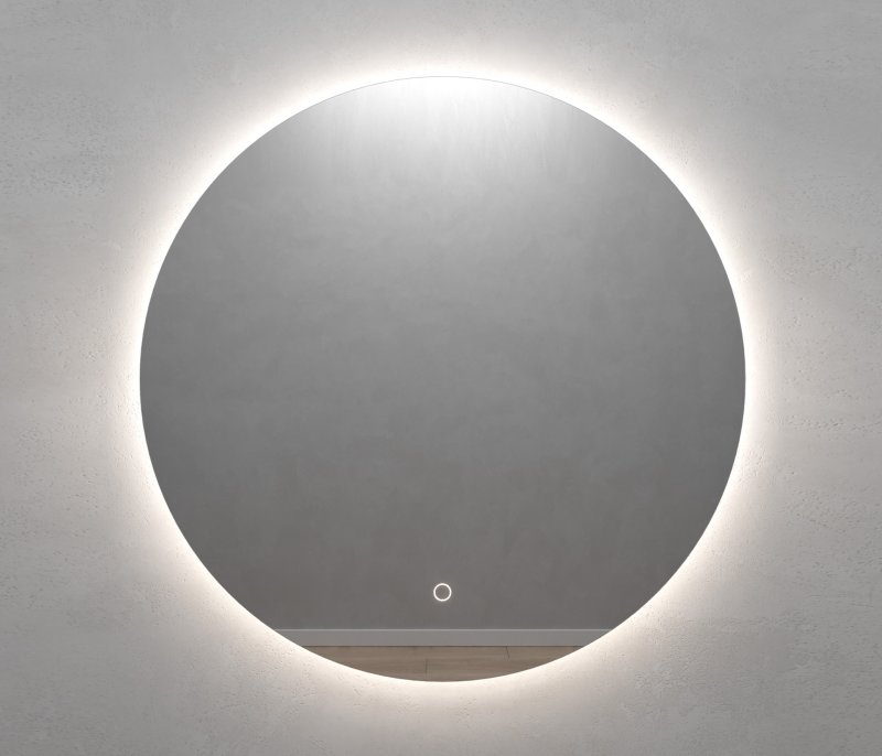 Зеркало с нейтральной подсветкой GENGLASS RAUNTEL NF LED L, с проводом 100х100 см