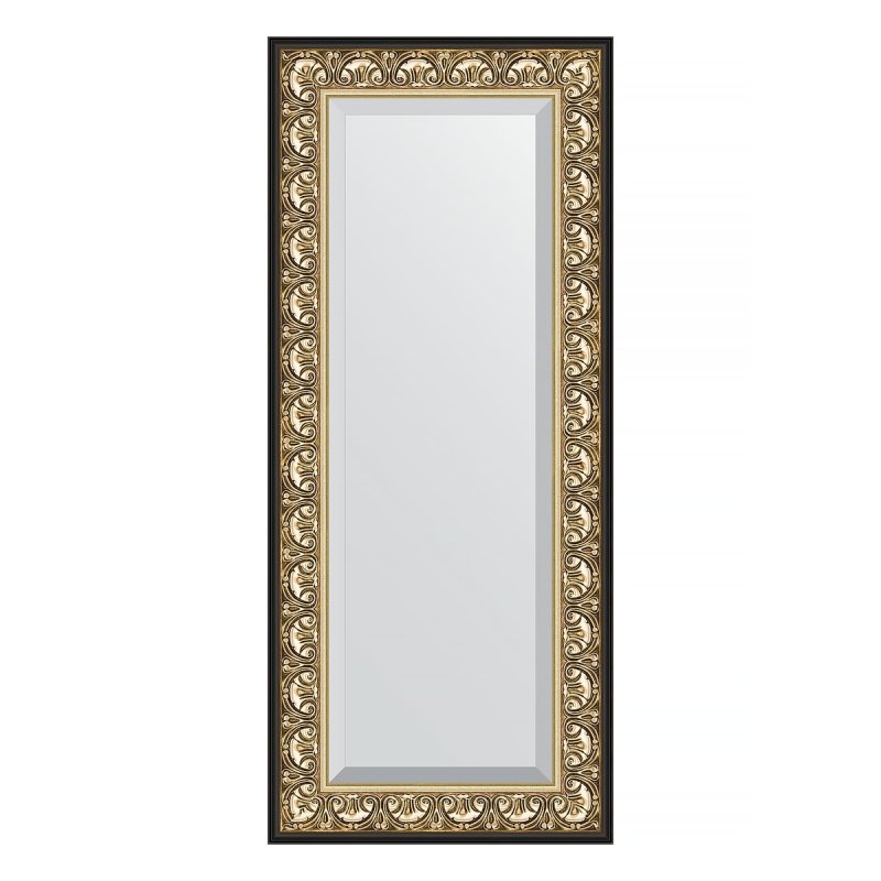 Зеркало с фацетом в багетной раме Evoform барокко золото 106 мм 60х140 см