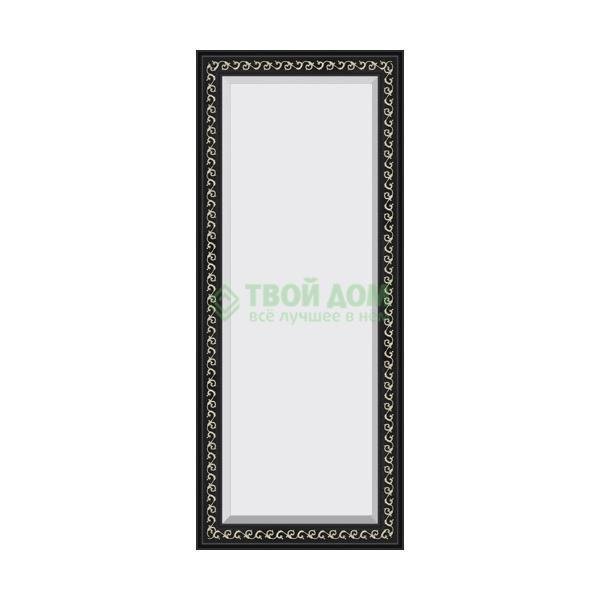 Зеркало с фацетом в багетной раме Evoform черный ардеко 81 мм 65х155 см