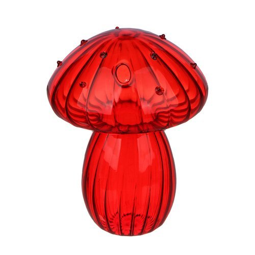 Ваза Гала-Центр в форме гриба, 9 x 12 см, стекло, красная