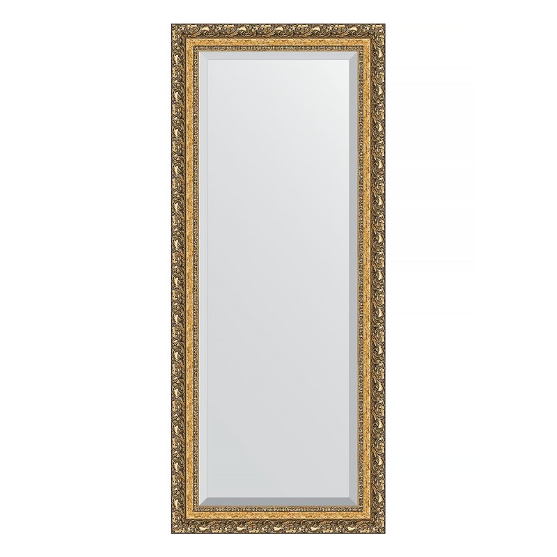 Зеркало с фацетом в багетной раме Evoform виньетка бронзовая 85 мм 65х155 см