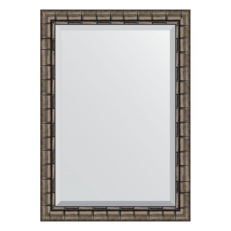 Зеркало с фацетом в багетной раме Evoform серебряный бамбук 73 мм 73х103 см