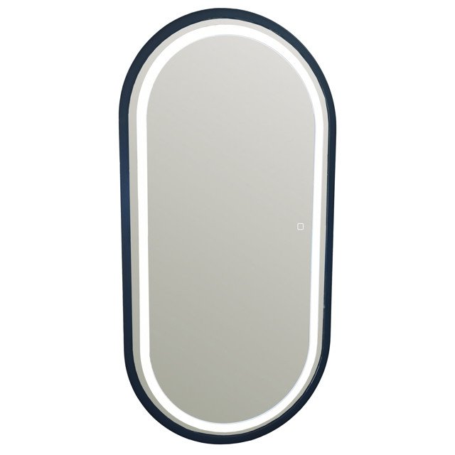зеркало для ванной Виола-лофт 50х100см LED универсальное сенсор диммер пластик черный