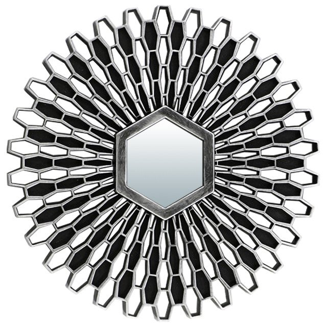 зеркало QWERTY Лимож D250мм серебро пластик/стекло