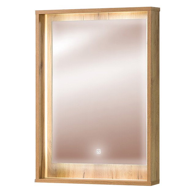 зеркало для ванной АКВАЛЬ Грант 50см Дуб с подсветкой
