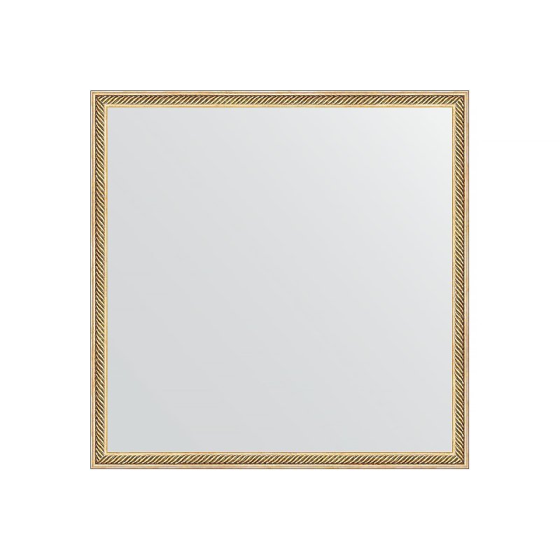 Зеркало в багетной раме Evoform витое золото 28 мм 68х68 см