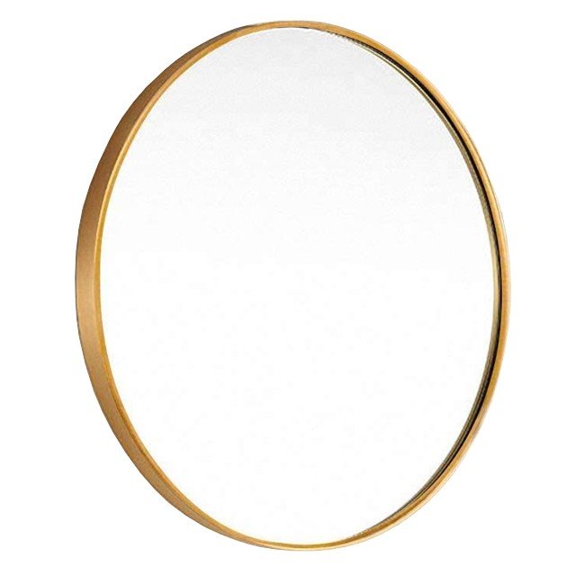 зеркало круглое ROLLAND D-600мм в металлической раме золото
