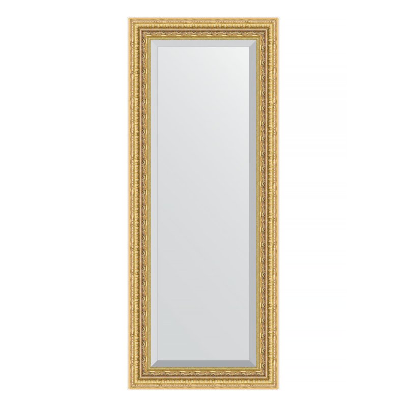 Зеркало с фацетом в багетной раме Evoform сусальное золото 80 мм 55х135 см