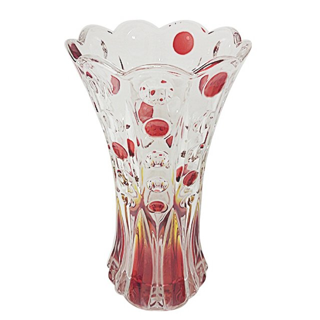 ваза STOVILLI 25см стекло дизайн 1 красный декор