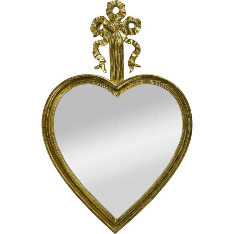 Зеркало настенное Glasar Сердце золотистое 29х2х45 см
