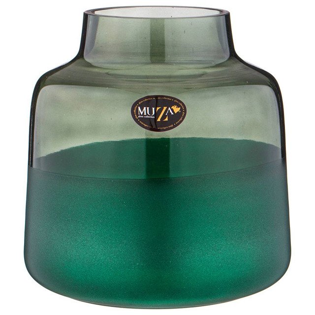 ваза MUZA Leona emerald 21,5см стекло