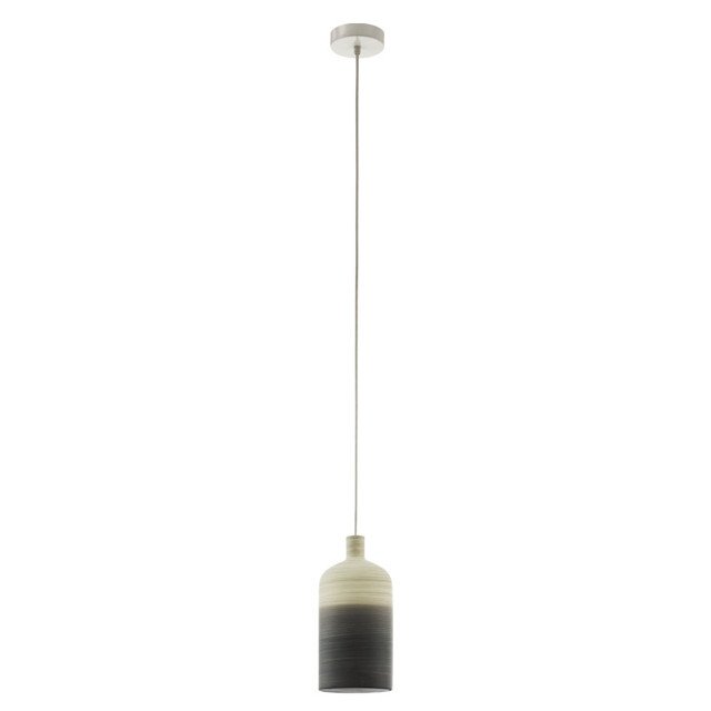 светильник подвесной EGLO Azbarren 1х40Вт E27 сталь бежевый керамика серый