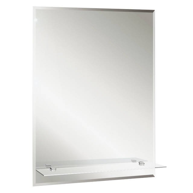 зеркало для ванной Модерн Люкс 49,5х68,5 см с полкой фацетом 1