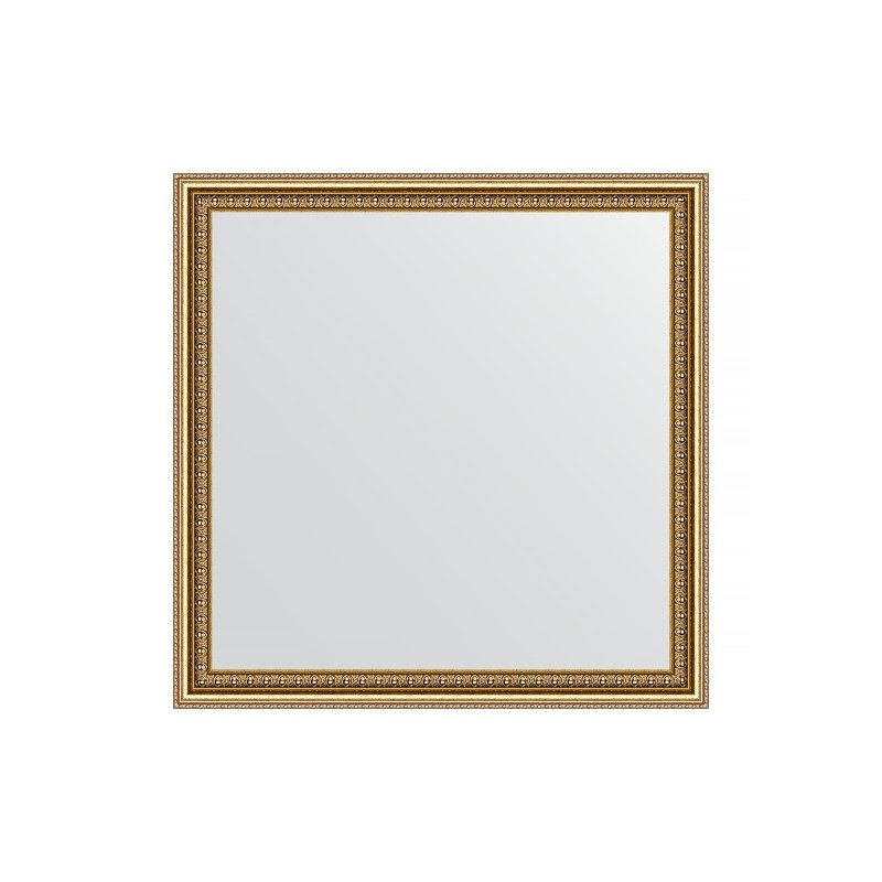 Зеркало в багетной раме Evoform бусы золотые 46 мм 62х62 см