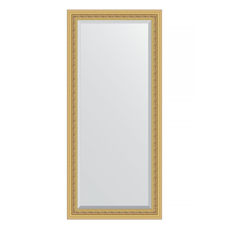 Зеркало с фацетом в багетной раме Evoform сусальное золото 80 мм 75х165 см