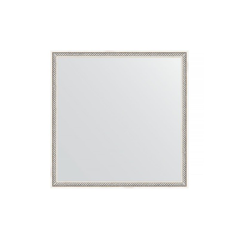Зеркало в багетной раме Evoform витое серебро 28 мм 58х58 см