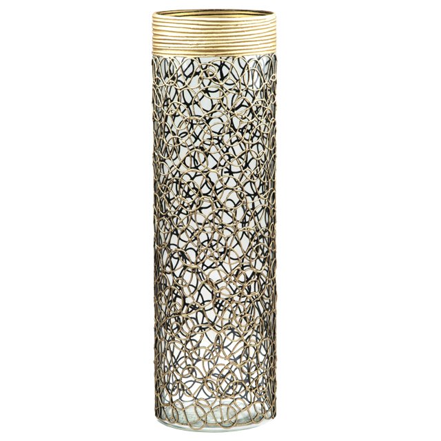 ваза Кружево 50см цилиндр стекло ручная роспись