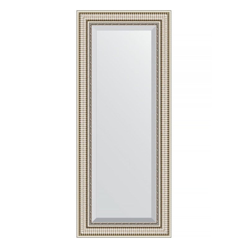 Зеркало с фацетом в багетной раме Evoform серебряный акведук 93 мм 57х137 см