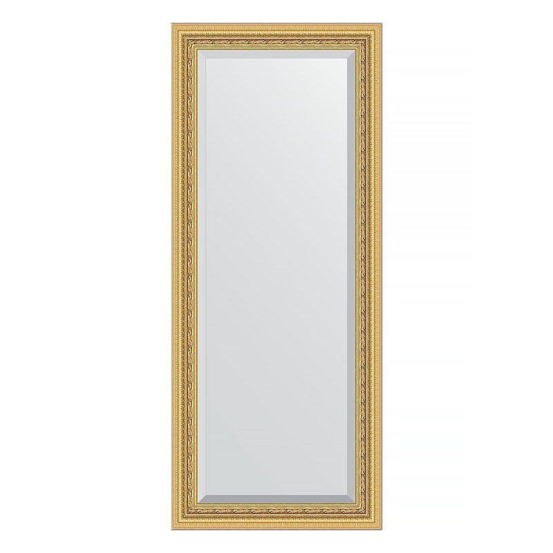 Зеркало с фацетом в багетной раме Evoform сусальное золото 80 мм 65х155 см